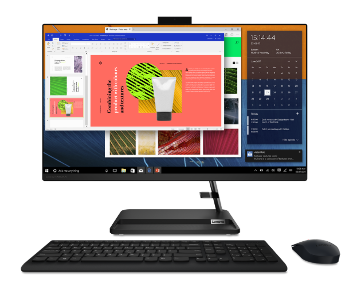 Lenovo F0FW00LJAX IdeaCentre AIO 3 27ITL6 27 Inch FHD Intel Core i7-1165G7 Processor 16GB DDR4 512GB SSD 2GB NVIDIA GeForce MX450 GDDR6 Graphics Windows 11 Home - Black - Zoom Image 1