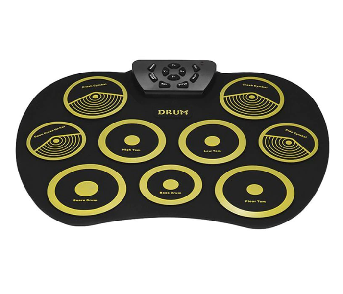 Portable Electronics Drum Set Roll Up Drum Kit 9 Silicone Pads USB Powered With Foot Pedals Drumsticks USB Cable - Black - Zoom Image 3