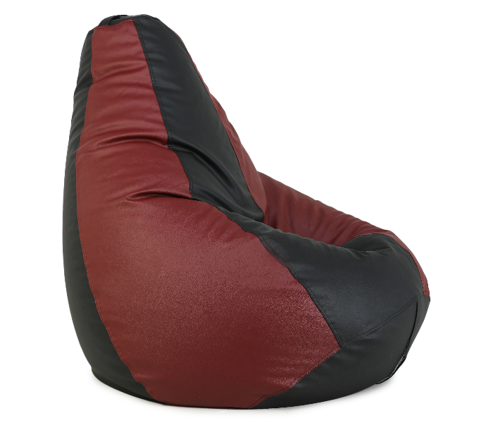 TUD Classic 4XL Leatherette Bean Bag - Maroon and Black - Zoom Image 4