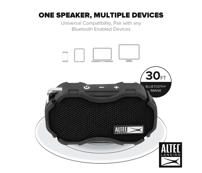 Altec Lansing IMW269N-BLK Baby Boom Rugged Wireless Speaker  - Black - Zoom Image 6