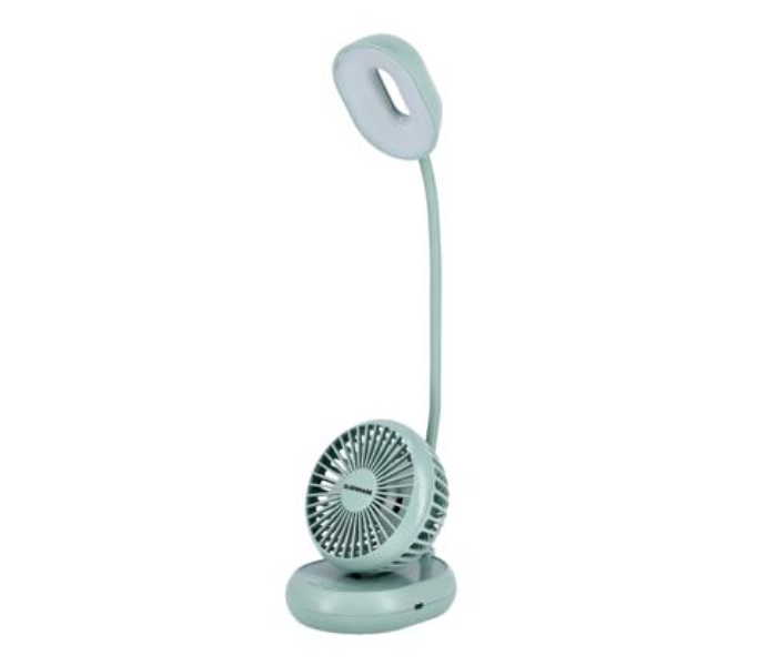 Olsenmark OMF1827 2 in 1 Rechargeable LED Desk Lamp with Mini Fan - Blue - Zoom Image 1