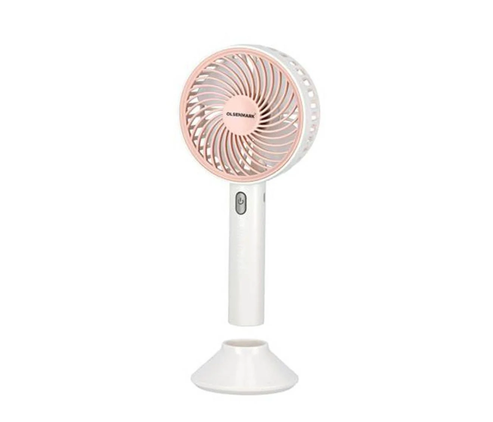 Olsenmark OMF1802 3 Speed Reachargble Mini Fan - Pink and White - Zoom Image 2