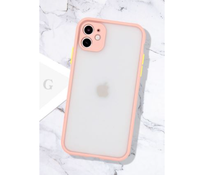 Lab LBTBC004PNK Transparent Border Color Fashion Case without Print iPhone 11 Pro Mobile Case - Pink - Zoom Image 1