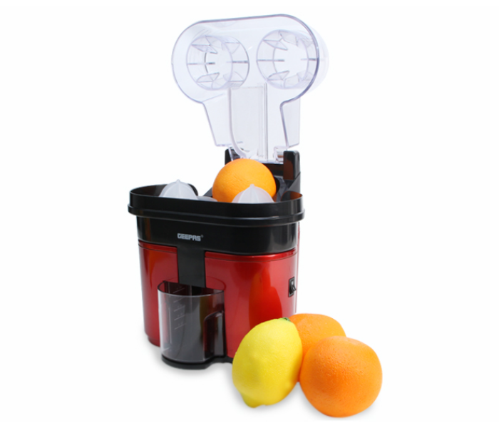 Geepas GCJ5347 90 Watts Fruits Juicer - Black and Red - Zoom Image