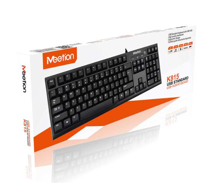 Meetion MT-MK005 Type C Mini Mechanical Keyboard with RGB Backlit - Black - Zoom Image 6