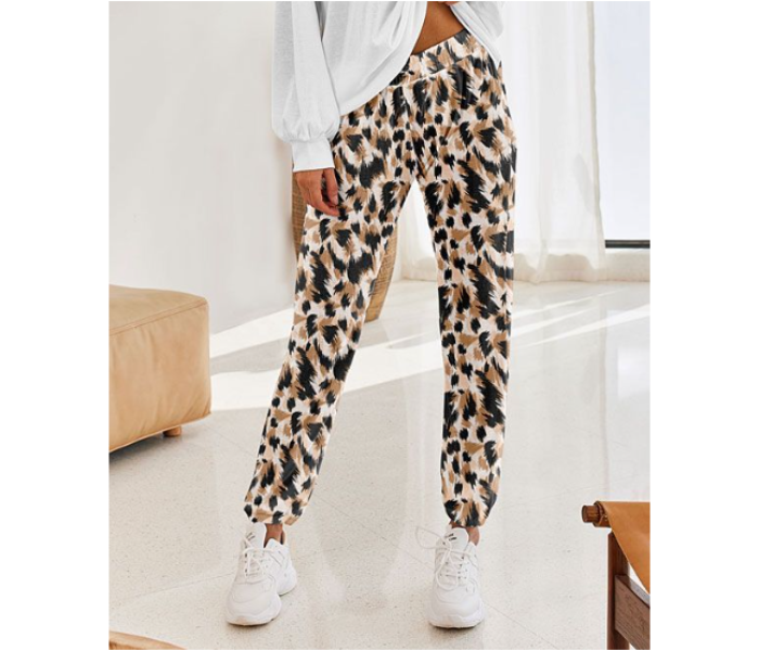 4730 Single Piece Free Size Leopard Print Comfortable Pyjama For Women - Zoom Image 4