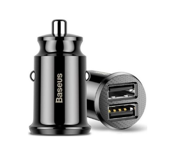 Baseus CCALLML01 Fast Charge Dual USB Port Car Charger - Black - Zoom Image 1