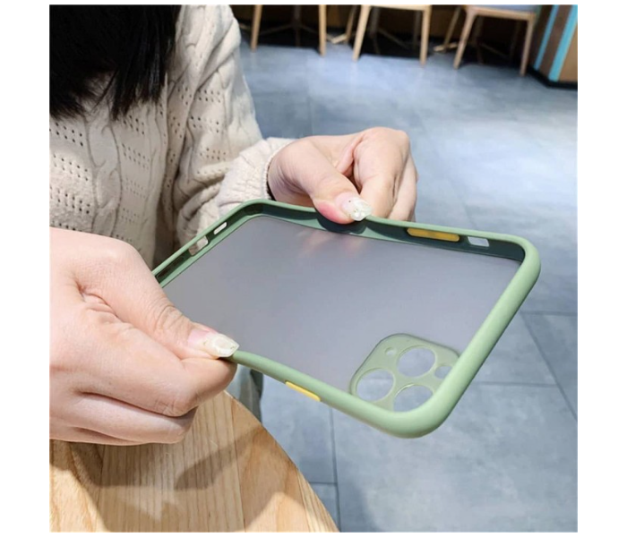 Lab LBTBC004AG Transparent Border Color Fashion Case without Print iPhone 12 Mini Mobile Case - Army Green - Zoom Image 3