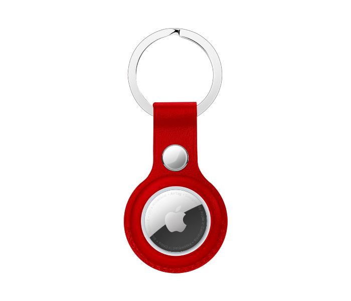 Hyphen HAT-KRLRED5758 Leather Air Tag Key Ring - Red - Zoom Image 1