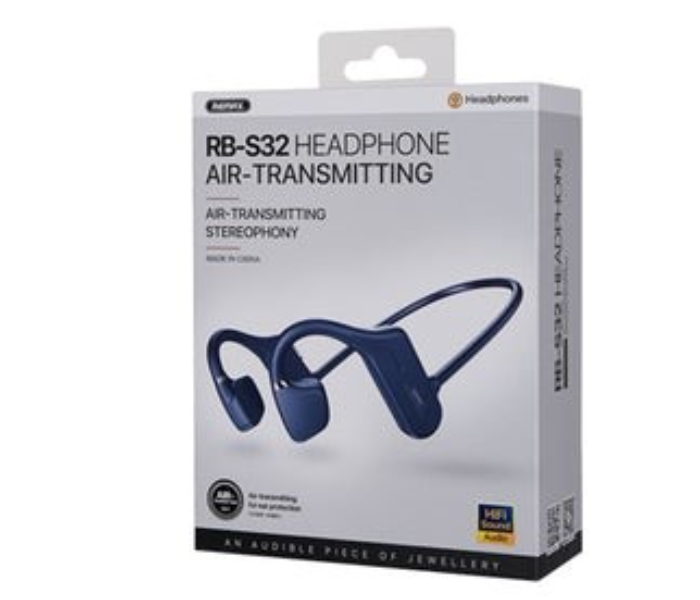 Remax RB-S32 Air-Transmitting Bone Conduction Wireless Bluetooth Headphone - Blue - Zoom Image 3