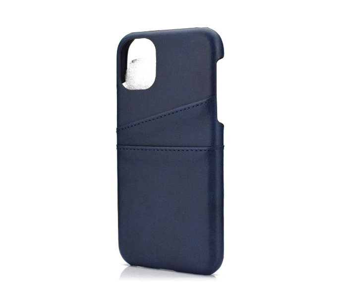 Lab LBL2P022NB Stylish Leather 2 Pocket iPhone 11 Mobile Case - Navy Blue - Zoom Image 1