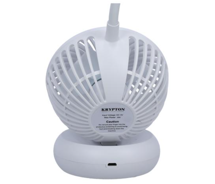 Krypton KNDL5406 Desk Light with Fan with Anti Slip Base - White - Zoom Image 5