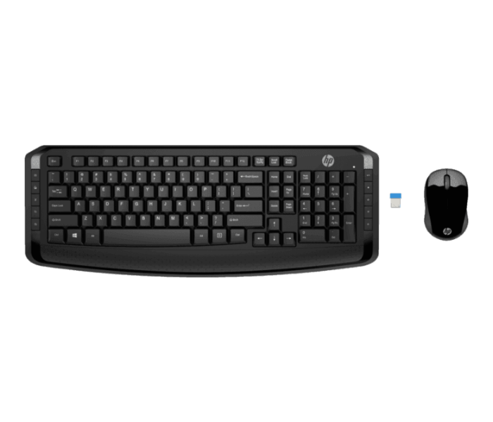 Hp 3ML04AA Wireless Keyboard and Mouse Combo - Black - Zoom Image 1