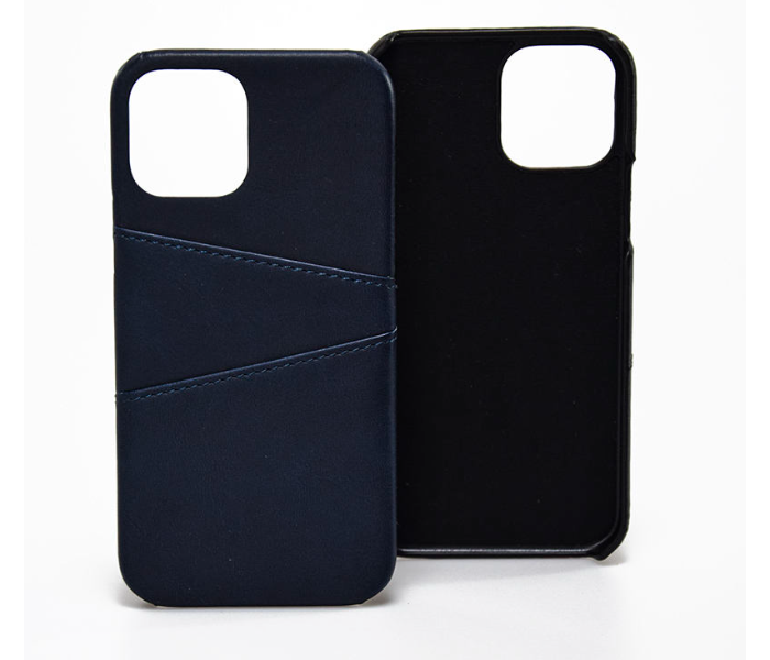 Lab LBL2P022NB Stylish Leather 2 Pocket iPhone 11 Pro Max Mobile Case - Navy Blue - Zoom Image 2