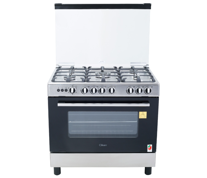 Clikon CK303 Free Standing Cooking Range with 6 Burners - Silver and Black - Zoom Image 1