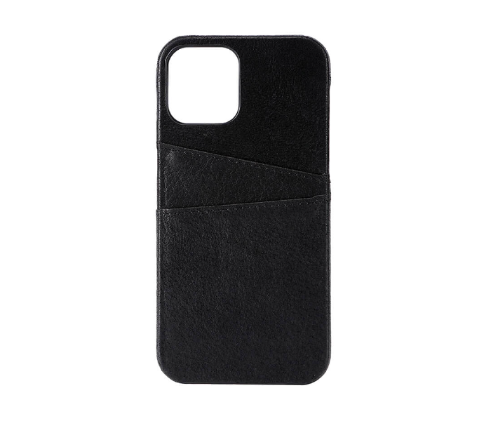 Lab LBL2P022BK Stylish Leather 2 Pocket iPhone 12 Mini Mobile Case - Black - Zoom Image 1