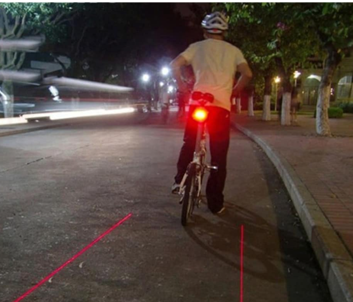 4 Modes Tail Light With Laser And LED for Bicycles - Zoom Image 4