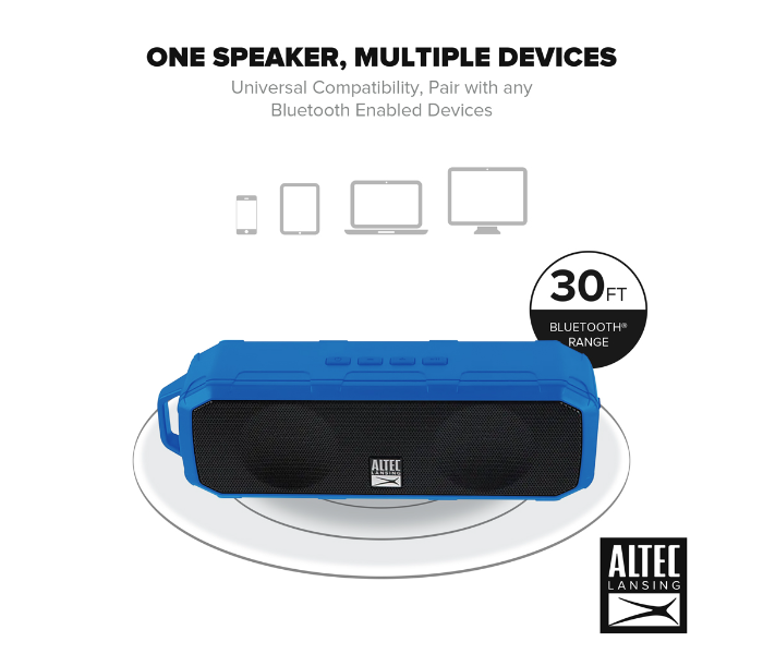 Altec Lansing IMW340N-CB Fury Wireless Speaker  - Blue - Zoom Image 6