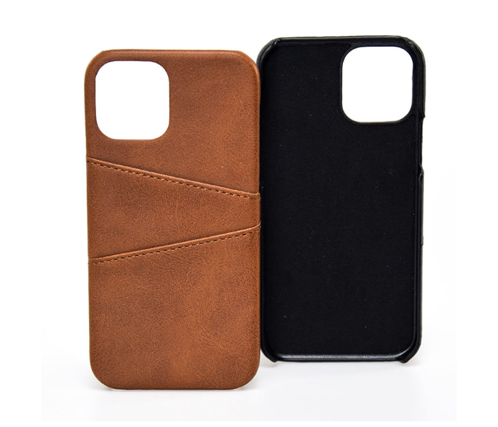 Lab LBL2P022CF Stylish Leather 2 Pocket iPhone 11 Mobile Case - Coffee - Zoom Image 2