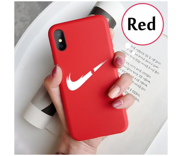 Lab LBNCR005R Stylish Nike Cut Rubber iPhone 11 Mobile Case - Red - Zoom Image 1