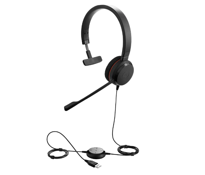 Jabra Evolve 20 Stereo Wired Headset - Black - Zoom Image 2