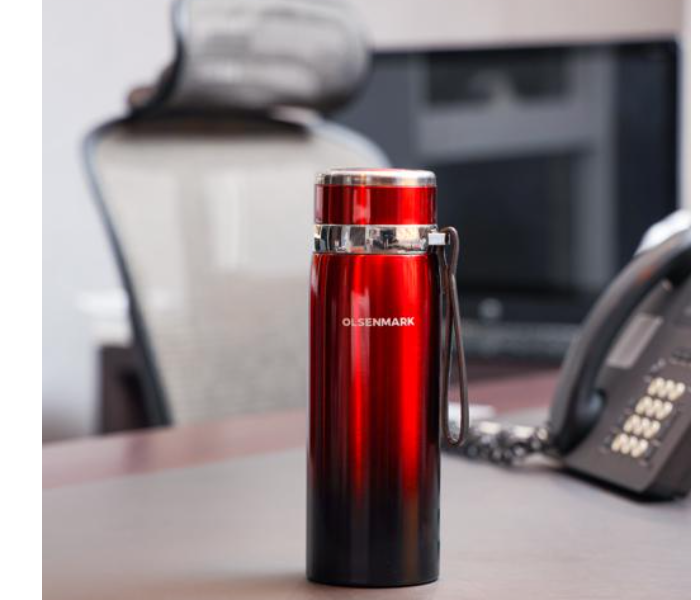 Olsenmark OMVF2486 1000ml Stainless Steel Vacuum Bottle - Red and Black - Zoom Image 6