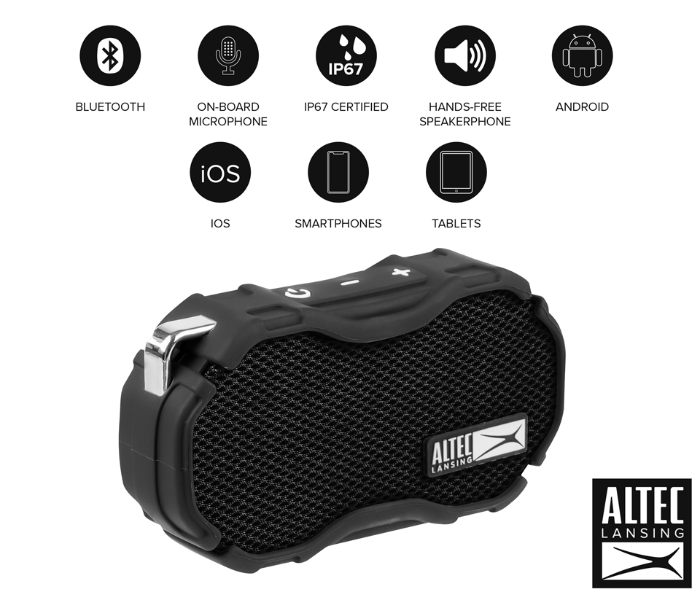 Altec Lansing IMW269N-BLK Baby Boom Rugged Wireless Speaker  - Black - Zoom Image 2