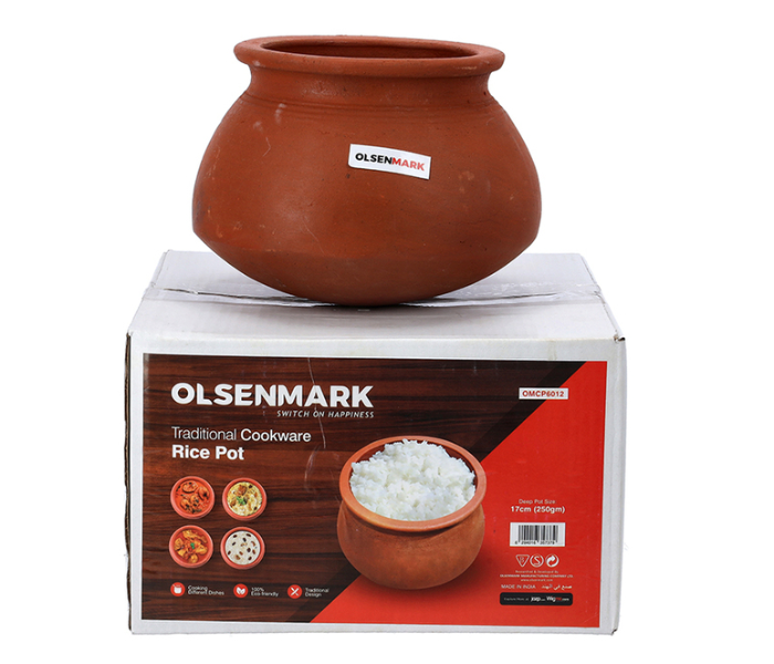 Olsenmark OMCP6012 17cm Traditional Cookware Round Rice Cooking Pot - Brown - Zoom Image 2