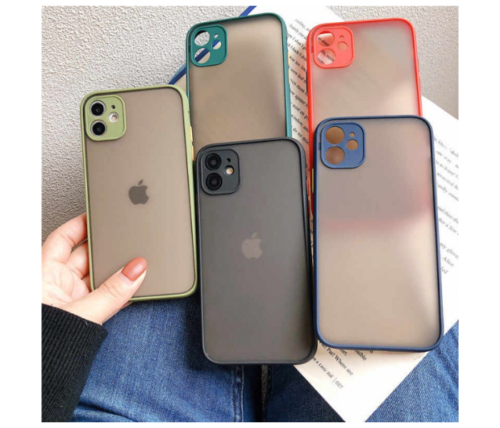 Lab LBTBC004NB Transparent Border Color Fashion Case without Print iPhone 11 Pro Max Mobile Case - Navy Blue - Zoom Image 2