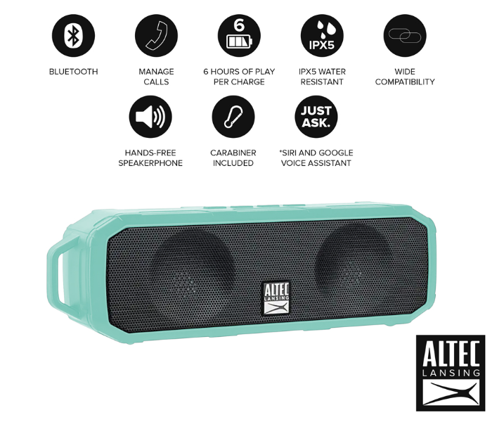 Altec Lansing IMW340N-MINT Fury Wireless Speaker - Mint - Zoom Image 2