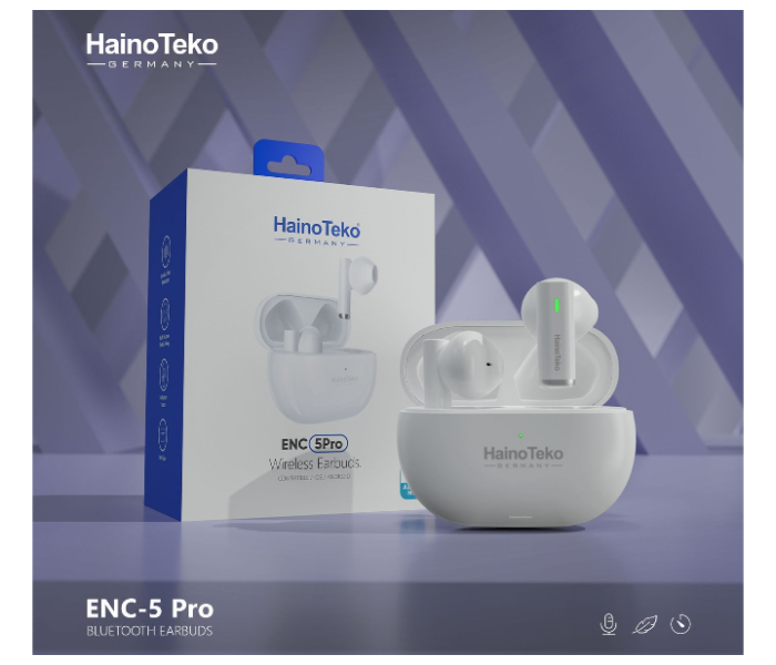 Haino Teko ENC 5 Pro ENC Bluetooth 5.2 Wireless Earbud - White - Zoom Image 3