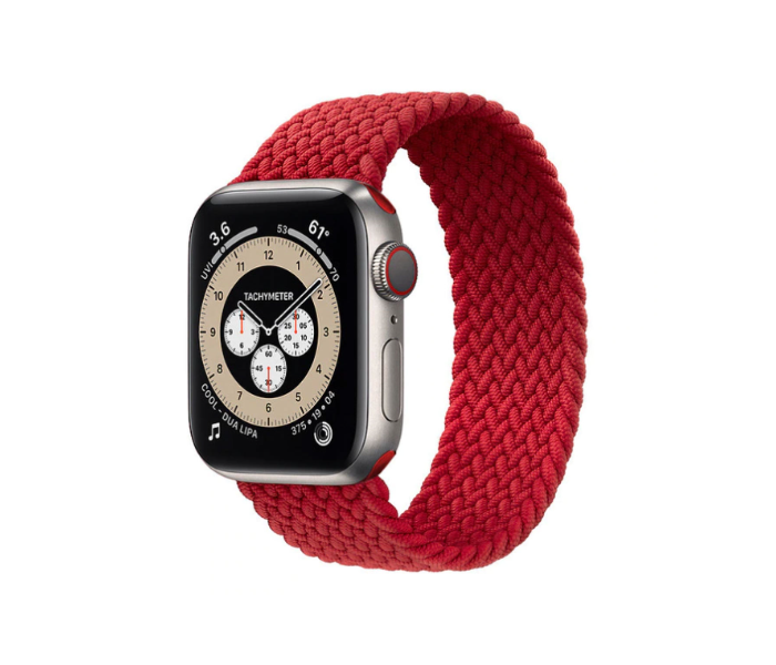 Hyphen HWSABWRDS9404 40 Mm Small Apple Braided Watch Strap  Red- Delete - Zoom Image 4