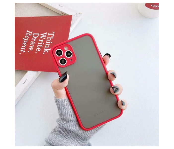 Lab LBTBC004R Transparent Border Color Fashion Case without Print iPhone 11 Mobile Case - Red - Zoom Image 1