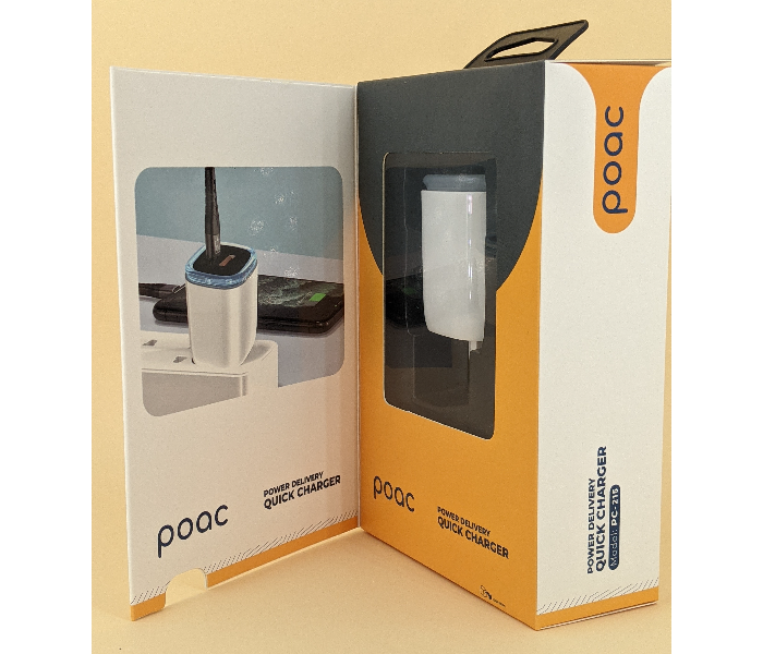 Poac PC-215 30 Watts QC and PD Adaptor - White - Zoom Image 4