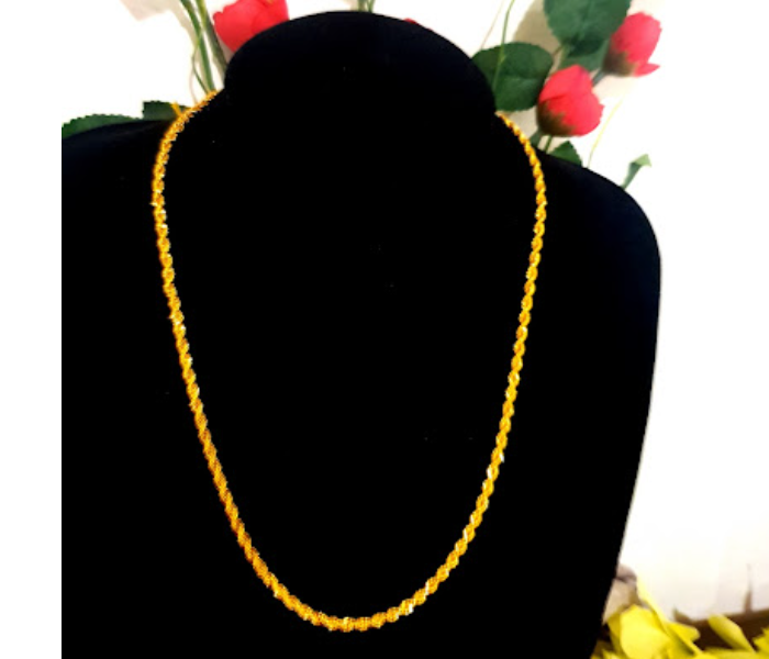 Strabella NC1-22 Beautiful Gold Plated Daily Wear Chain With Pendant for Women - Golden - Zoom Image