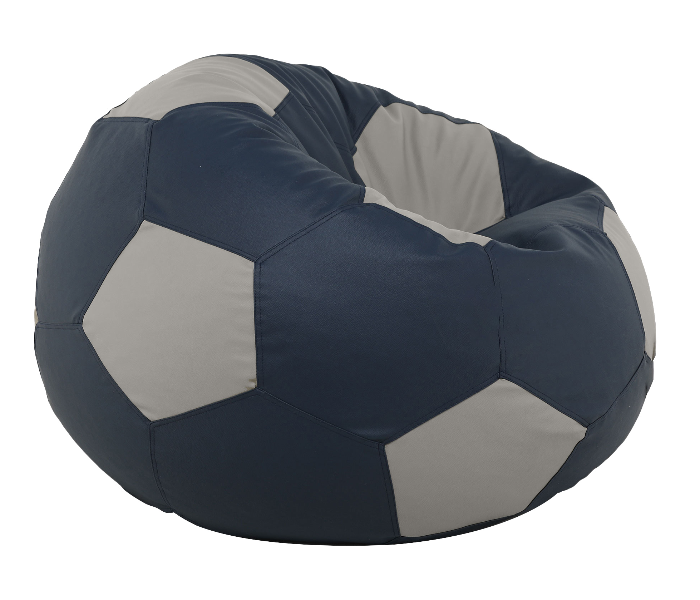 TUD Football XXXL Leatherette Bean Bag - Navy Blue and Grey - Zoom Image 1