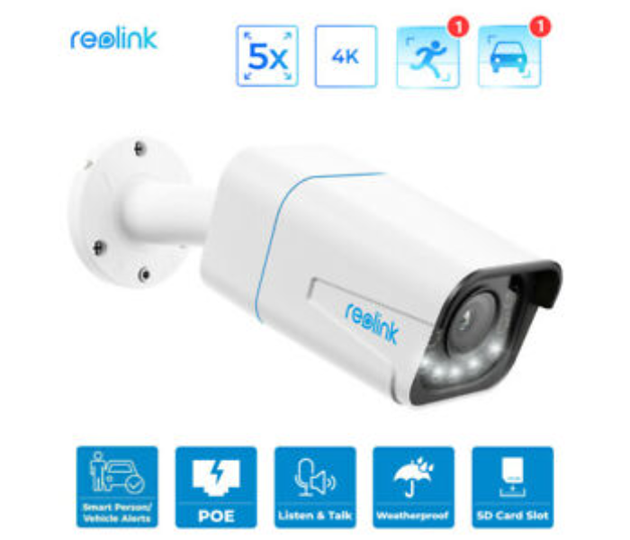 Reolink RLC-811A 4K PoE Person and Vehicle Detection with Color Night Vision 8 MP IP Outdoor Camera - White - Zoom Image 3