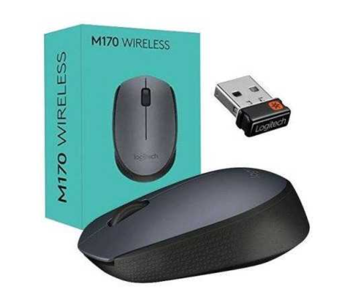 Logitech M170 USB Nano Receiver Wireless Mouse - Black - Zoom Image 2