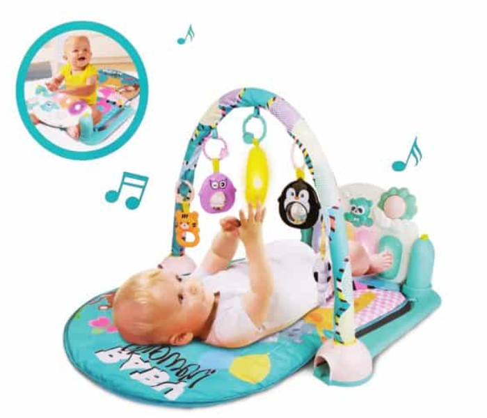 Beautiful Baby Piano Playmat 273-1 - Light Blue - Zoom Image