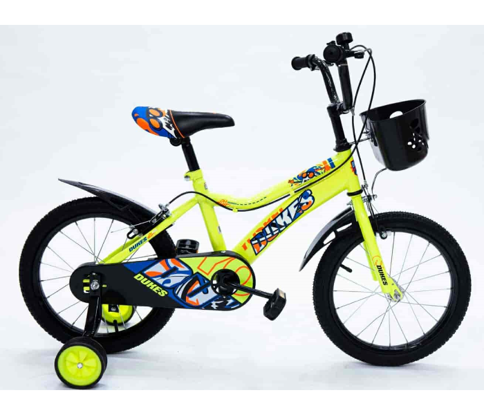 LC01-16 16 Inch Fast Rolling Bicycle with Training Wheels and Basket - Yellow - Zoom Image