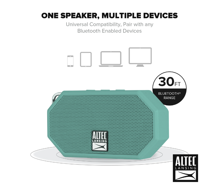 Altec Lansing IMW258N-MINT Mini H2O 3 Rugged Bluetooth Speaker - Mint - Zoom Image 6