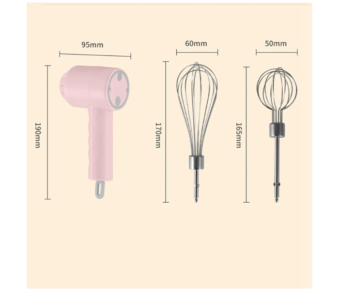 Electric Hand Mixer with USB Rechargeable Hand Blender and Whisk Handheld Mixer - Zoom Image 2