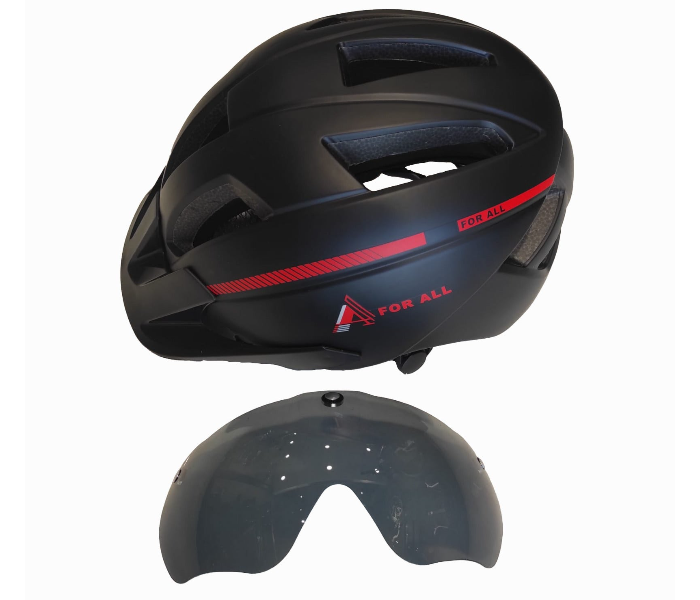 For All Helmet With Backlight And Removable Sunglasses - Black - Zoom Image 3