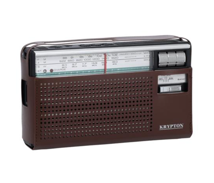 Krypton KNR6330 MP3-USB BT 3 Band Portable Radio with Double Decoding - Brown - Zoom Image 2