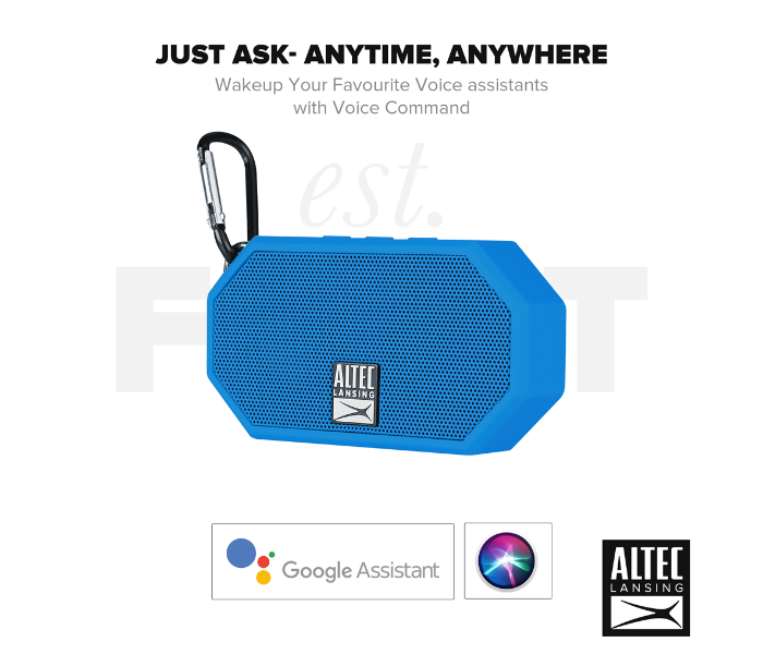 Altec Lansing IMW258N-CB Mini H2O 3 Rugged Bluetooth Speaker - Blue - Zoom Image 4