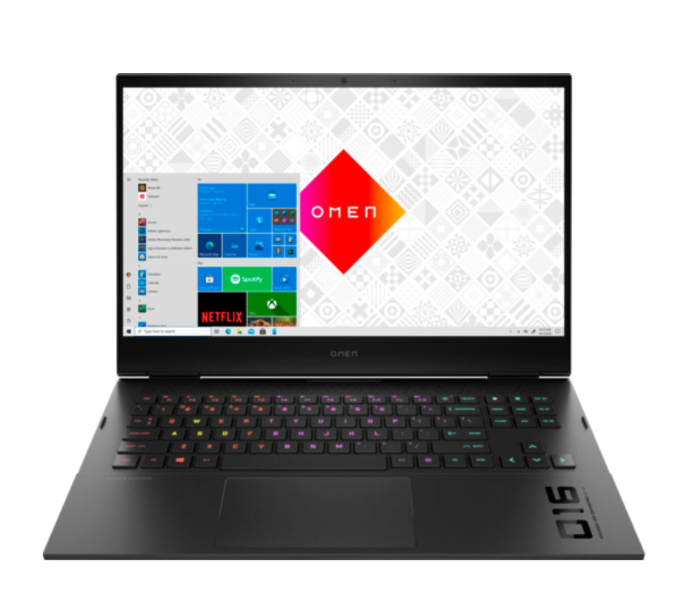 HP OMEN 16-B0014NR 450C8UA 16.1 Inch FHD Intel Core i7 11800H Processor 16GB DDR4 RAM 512GB SSD 6GB NVIDIA GeForce RTX 3060 Graphics Windows 11 Gaming Laptop - Black - Zoom Image 1