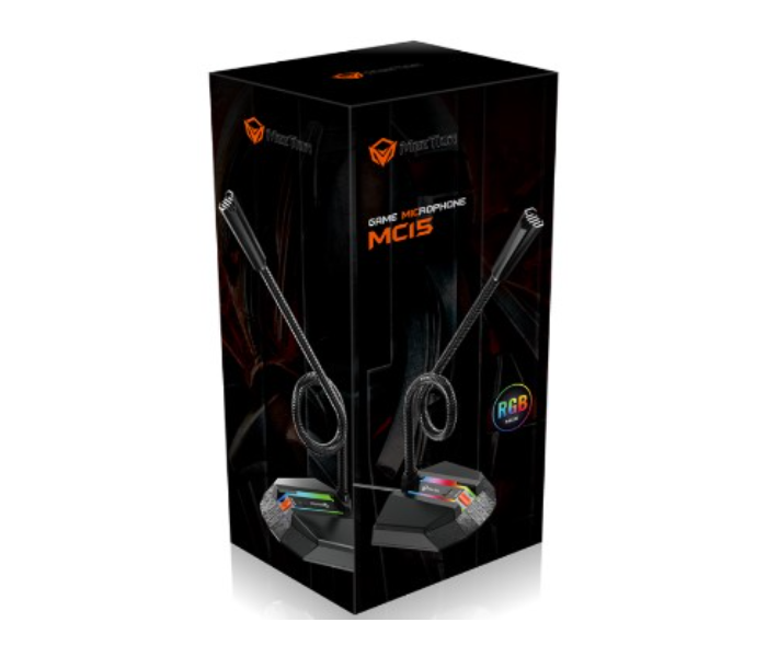 Meetion MT-MC15 Remote Meeting Desktop Gaming Microphone with RGB Light Control Button - Black - Zoom Image 2