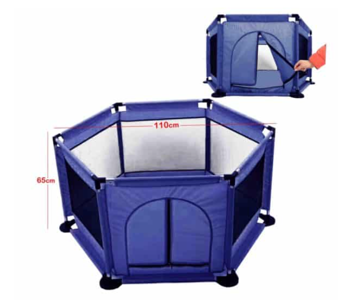 Baby Hexagon Safety Fence Playpen 324-1 - Dark Blue - Zoom Image