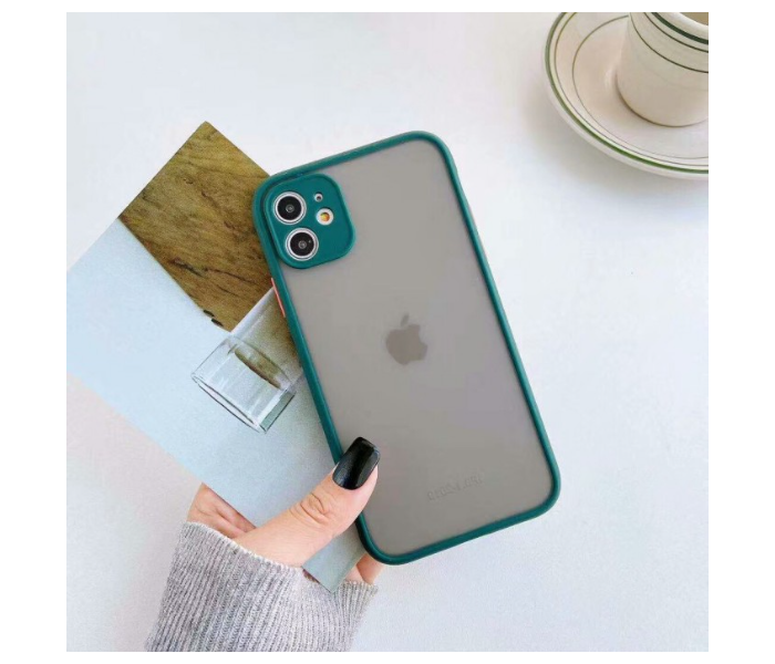 Lab LBTBC004GR Transparent Border Color Fashion Case without Print iPhone 12 Pro Max Mobile Case - Green - Zoom Image 3