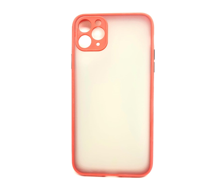 Lab LBTBC004R Transparent Border Color Fashion Case without Print iPhone 12 Mobile Case - Red - Zoom Image 2